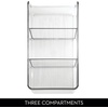 image:imageiDesign Stackable 3Section Divided Storage Bin Clear  For Pantry For Fridge For CabinetPack of 1