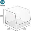 image:imageiDesign Stackable Clear Open Front Storage Bin 2Pack  Easy Access For Kitchen Pantry or CabinetPack of 2