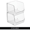 image:imageiDesign Stackable Clear Open Front Storage Bin 2Pack  Easy Access For Kitchen Pantry or CabinetPack of 2