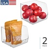 image:imageiDesign Stackable Clear Open Front Storage Bin 2Pack  Easy Access For Kitchen Pantry or CabinetPack of 2