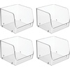 image:imageiDesign Stackable Clear Open Front Storage Bin 2Pack  Easy Access For Kitchen Pantry or CabinetPack of 4