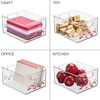 image:imageiDesign Stackable Clear Plastic Bin with Handles 2Pack  Kitchen Organizers and Storage For Fridge and PantryCherries