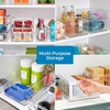 image:imageiDesign Stackable Clear Plastic Bin with Handles 2Pack  Kitchen Organizers and Storage For Fridge and PantryClear