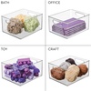 image:imageiDesign Stackable Clear Plastic Bin with Handles 2Pack  Kitchen Organizers and Storage For Fridge and PantryClear