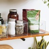 image:imageiDesign Stackable Clear Plastic Bin with Handles 2Pack  Kitchen Organizers and Storage For Fridge and PantryClear