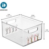 image:imageiDesign Stackable Clear Plastic Bin with Handles 2Pack  Kitchen Organizers and Storage For Fridge and PantryCowgirl