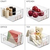 image:imageiDesign Stackable Clear Plastic Bin with Handles 2Pack  Kitchen Organizers and Storage For Fridge and PantryCowgirl