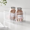 image:imageiDesign Stackable Clear Plastic Bin with Handles 2Pack  Kitchen Organizers and Storage For Fridge and PantryCowgirl