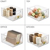 image:imageiDesign Stackable Clear Plastic Bin with Handles 2Pack  Kitchen Organizers and Storage For Fridge and PantrySnail