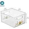 image:imageiDesign Stackable Clear Plastic Bin with Handles 2Pack  Kitchen Organizers and Storage For Fridge and PantrySnail