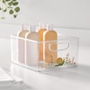 image:imageiDesign Stackable Clear Plastic Bin with Handles 2Pack  Kitchen Organizers and Storage For Fridge and PantrySnail