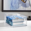 image:imageiDesign Stackable Clear Plastic Extra Long Storage Bin 2Pack  Organizer for Kitchen Cabinet or PantryPack of 2