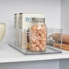 image:imageiDesign Stackable Clear Plastic Extra Long Storage Bin 2Pack  Organizer for Kitchen Cabinet or PantryPack of 2