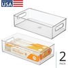 image:imageiDesign Stackable Fridge Bin Clear Set of 3  Storage for Freezer or Pantry Made in USAPack of 2