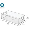 image:imageiDesign Stackable Fridge Bin Clear Set of 3  Storage for Freezer or Pantry Made in USAPack of 2