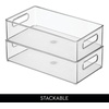 image:imageiDesign Stackable Fridge Bin Clear Set of 3  Storage for Freezer or Pantry Made in USAPack of 2