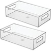 image:imageiDesign Stackable Fridge Bin Clear Set of 3  Storage for Freezer or Pantry Made in USAPack of 2