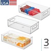 image:imageiDesign Stackable Fridge Bin Clear Set of 3  Storage for Freezer or Pantry Made in USAPack of 3