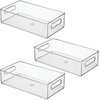 image:imageiDesign Stackable Fridge Bin Clear Set of 3  Storage for Freezer or Pantry Made in USAPack of 3