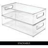 image:imageiDesign Stackable Fridge Bin Clear Set of 3  Storage for Freezer or Pantry Made in USAPack of 6