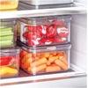 image:imageiDesign Stackable Fridge Organizer Bins with Lids for Fresh Produce  Set of 6  ClearPack of 1