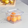 image:imageiDesign Stackable Fridge Organizer Bins with Lids for Fresh Produce  Set of 6  ClearPack of 1