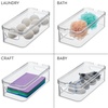 image:imageiDesign Stackable Fridge Organizer Bins with Lids for Fresh Produce  Set of 6  ClearPack of 3