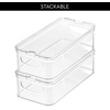 image:imageiDesign Stackable Fridge Organizer Bins with Lids for Fresh Produce  Set of 6  ClearPack of 3
