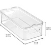 image:imageiDesign Stackable Fridge Organizer Bins with Lids for Fresh Produce  Set of 6  ClearPack of 3