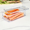 image:imageiDesign Stackable Fridge Organizer Bins with Lids for Fresh Produce  Set of 6  ClearPack of 3