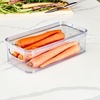 image:imageiDesign Stackable Fridge Organizer Bins with Lids for Fresh Produce  Set of 6  ClearPack of 6