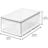 image:imageiDesign Stackable Kitchen Storage Drawer Set of 2 Clear  For Fridge For Pantry For UnderSink For CabinetPack of 1