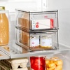 image:imageiDesign Stackable Kitchen Storage Drawer Set of 2 Clear  For Fridge For Pantry For UnderSink For CabinetPack of 4