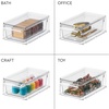 image:imageiDesign Stackable Kitchen Storage Drawer Set of 2 Clear  For Fridge For Pantry For UnderSink For CabinetPack of 4