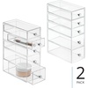 image:imageiDesign Stackable Makeup Organizer for Bathroom Countertop or VanitySet of 2Clear Tower5 Drawer M2