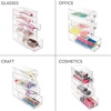 image:imageiDesign Stackable Makeup Organizer for Bathroom Countertop or VanitySet of 2Clear Tower5 Drawer M2
