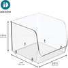 image:imageiDesign Stackable OpenFront Storage Bins Set of 6 Clear  Kitchen and Pantry OrganizationPack of 3