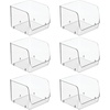 image:imageiDesign Stackable OpenFront Storage Bins Set of 6 Clear  Kitchen and Pantry OrganizationPack of 6