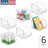 image:imageiDesign Stackable OpenFront Storage Bins Set of 6 Clear  Kitchen and Pantry OrganizationPack of 6