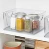 image:imageiDesign Stackable OpenFront Storage Bins with Handles Set of 4 Clear  For Kitchen and PantryPack of 1