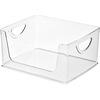 image:imageiDesign Stackable OpenFront Storage Bins with Handles Set of 4 Clear  For Kitchen and PantryPack of 1