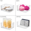 image:imageiDesign Stackable OpenFront Storage Bins with Handles Set of 4 Clear  For Kitchen and PantryPack of 4