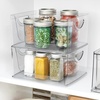 image:imageiDesign Stackable OpenFront Storage Bins with Handles Set of 4 Clear  For Kitchen and PantryPack of 4