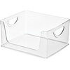 image:imageiDesign Stackable OpenFront Storage Bins with Handles Set of 4 Clear  For Kitchen and PantryPack of 4