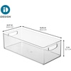 image:imageiDesign Stackable Storage Bin Set of 4 Clear  Organizer Bin for Kitchen and Pantry Made in USAPack of 1