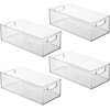image:imageiDesign Stackable Storage Bin Set of 4 Clear  Organizer Bin for Kitchen and Pantry Made in USAPack of 4