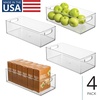 image:imageiDesign Stackable Storage Bin Set of 4 Clear  Organizer Bin for Kitchen and Pantry Made in USAPack of 4