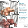 image:imageiDesign Stackable Wire Pantry Basket with Label Plate  Set of 6  Matte Black10 x 10 x 775