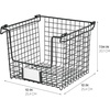image:imageiDesign Stackable Wire Pantry Basket with Label Plate  Set of 6  Matte Black10 x 10 x 775