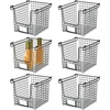 image:imageiDesign Stackable Wire Pantry Basket with Label Plate  Set of 6  Matte Black8 x 10 x 775